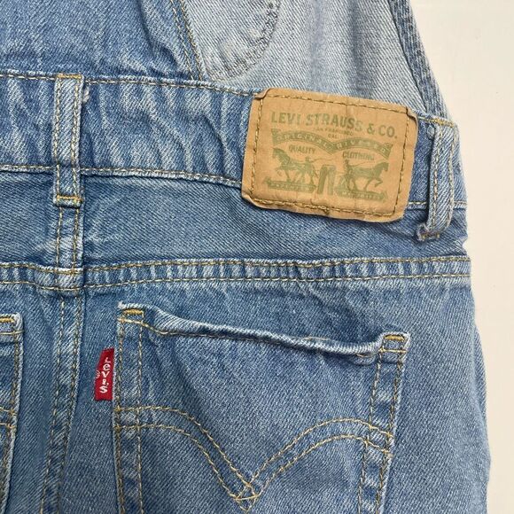 5 for $25🔥Levi's Shortall Denim Overalls XS (5/6) - Picture 4 of 8